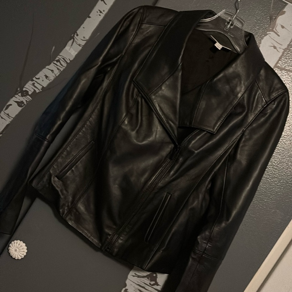 Leather coat